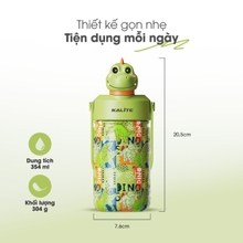 Bình giữ nhiệt trẻ em Kalite DINO REX - 354ml, inox 304, giữ nhiệt 12h - Ảnh 3