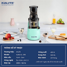Máy ép chậm KALITE KL-598 cao cấp, sản xuất Thái Lan - Ảnh 3