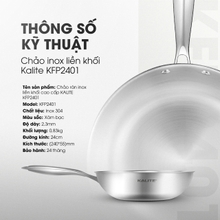 Chảo rán inox liền khối KALITE KFP2401 - Vung kính chịu lực - Ảnh 16