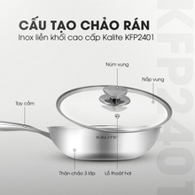 Chảo rán inox liền khối KALITE KFP2401 - Vung kính chịu lực - Ảnh 15