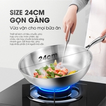 Chảo rán inox liền khối KALITE KFP2401 - Vung kính chịu lực - Ảnh 13