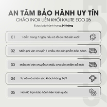 Chảo rán inox liền khối KALITE ECO26, inox 304, đáy 3 lớp, bắt từ tốt - Ảnh 7
