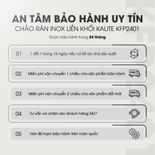 Chảo rán inox liền khối KALITE KFP2401 - Vung kính chịu lực - Ảnh 17