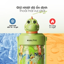 Bình giữ nhiệt trẻ em Kalite DINO REX - 354ml, inox 304, giữ nhiệt 12h - Ảnh 5