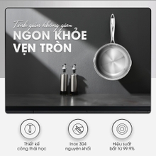 Chảo inox nguyên khối TRIPRO KALITE KL826V chống dính tự thân - Ảnh 3