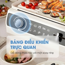 Nồi lẩu nướng 2in1 KALITE KLG555, CS 2200W, chống dính ceramic - Ảnh 5