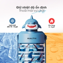 Bình giữ nhiệt trẻ em Kalite SHARK - 354ml, inox 304 giữ nhiệt 12h - Ảnh 4