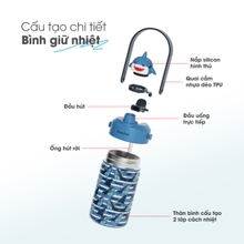 Bình giữ nhiệt trẻ em Kalite SHARK - 354ml, inox 304 giữ nhiệt 12h - Ảnh 9