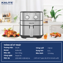 Nồi chiên không dầu KALITE Q5 5.5 lít, điều khiển cơ bền bì - Ảnh 2