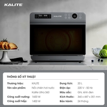 Nồi chiên hơi nước KALITE STEAM ULTRA 360, 20l, 4in, công nghệ SteamTech Fusion 360 - Ảnh 13