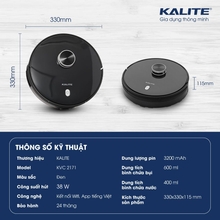 Robot hút bụi lau nhà Kalite KVC2171 cảm biến đa hướng - Ảnh 2