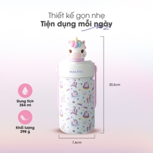 Bình giữ nhiệt trẻ em Kalite PONY 354ml, inox 304, giữ nhiệt 12h - Ảnh 3