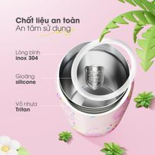Bình giữ nhiệt trẻ em Kalite DINO PINKY - 354ml, inox 304 giữ nhiệt 12h - Ảnh 2