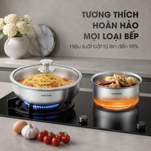 Bộ nồi chảo inox liền khối cán rời Kalite Lumia KCS568 công nghệ vân vảy cá - Ảnh 6