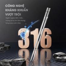 Bộ đũa inox 316 Kalite KCH01 chất liệu cao cấp kháng khuẩn - Ảnh 3