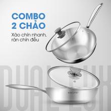 Bộ 2 chảo inox KALITE Dual Lux, dẫn nhiệt nhanh, thiết kế sang trọng - Ảnh 2