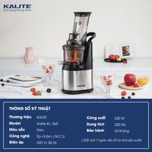Máy ép chậm KALITE KL-565 kiệt bã, êm ái, bền bỉ - Ảnh 2