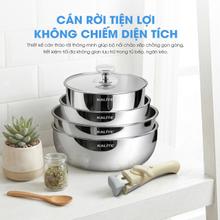 Bộ nồi chảo inox liền khối Kalite MultiPro KCS668, 8 món cán rời - Ảnh 5