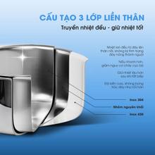 Bộ nồi chảo inox liền khối Kalite MultiPro KCS668, 8 món cán rời - Ảnh 4