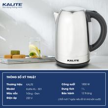 Ấm đun siêu tốc KALITE KL-301 dung tích 1,7 lít - Ảnh 2