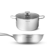 Bộ nồi chảo inox KALITE ECO Dual, inox 304, 3 lớp bắt từ tốt - Ảnh 1