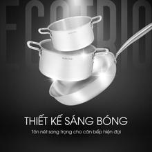 Bộ nồi chảo inox liền khối KALITE ECO Trio, inox 304 an toàn ,3 lớp bắt từ tốt - Ảnh 5
