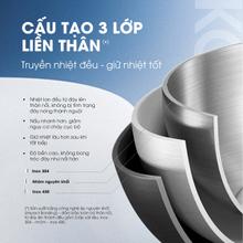 Nồi inox liền khối cao cấp đa năng KALITE KCP2602 - Size 26cm - Ảnh 3