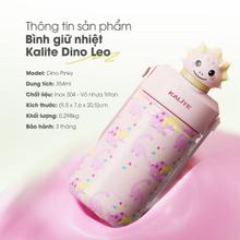 Bình giữ nhiệt trẻ em Kalite DINO PINKY - 354ml, inox 304 giữ nhiệt 12h - Ảnh 8