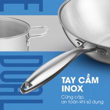 Bộ nồi chảo inox KALITE ECO Dual, inox 304, 3 lớp bắt từ tốt - Ảnh 5