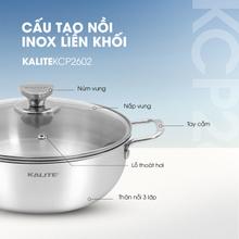 Nồi inox liền khối cao cấp đa năng KALITE KCP2602 - Size 26cm - Ảnh 16