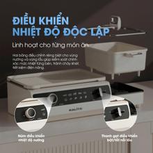Nồi lẩu nướng 2in1 KALITE KLG555, CS 2200W, chống dính ceramic - Ảnh 4