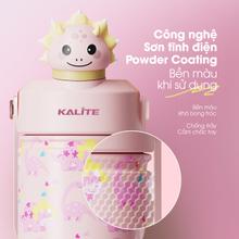 Bình giữ nhiệt trẻ em Kalite DINO PINKY - 354ml, inox 304 giữ nhiệt 12h - Ảnh 4