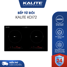 Bếp từ đôi KALITE KDI72 mặt kính sang trọng an toàn dễ vệ sinh - Ảnh 1