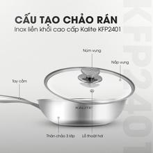 Chảo rán inox liền khối KALITE KFP2401 - Vung kính chịu lực - Ảnh 15