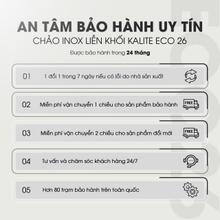 Chảo rán inox liền khối KALITE ECO26, inox 304, đáy 3 lớp, bắt từ tốt - Ảnh 7