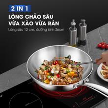 Chảo inox 304 nguyên khối lòng sâu Kalite KWP2601 - Ảnh 3