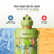 Bình giữ nhiệt trẻ em Kalite DINO REX - 354ml, inox 304, giữ nhiệt 12h - Ảnh 5