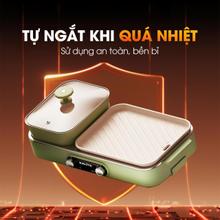 Bếp lẩu nướng 2in1 Kalite KLG333, công suất 1800W - Ảnh 6