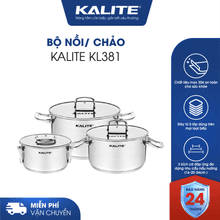 Bộ 3 nồi KALITE KL381 bền bỉ đáp ứng mọi nhu cầu nấu nướng - Ảnh 1