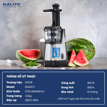 Máy ép chậm KALITE KSJ4413 cao cấp ép kiệt bã không sinh nhiệt - Ảnh 10