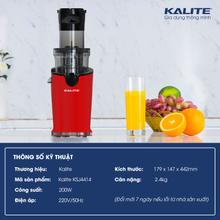 Máy ép chậm KALITE KSJ4414 ép đa dạng giữ nguyên dưỡng chất - Ảnh 2