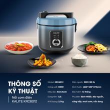 Nồi cơm điện KALITE KRC6012 chống dính Ceramic cao cấp - Ảnh 10