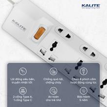 Ổ CẮM ĐIỆN ĐA NĂNG KALITE KPS08 TÍCH HỢP USB TYPE C, TYPE A - Ảnh 2