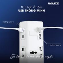 Ổ CẮM ĐIỆN ĐA NĂNG KALITE KPS08 TÍCH HỢP USB TYPE C, TYPE A - Ảnh 3