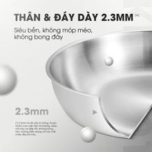 Chảo rán inox liền khối KALITE KFP2401 - Vung kính chịu lực - Ảnh 4