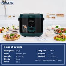 Nồi cơm điện KALITE KL-619 công nghệ Hàn Quốc 1,8L - Ảnh 2