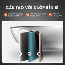 Chảo inox 304 nguyên khối lòng sâu Kalite KWP2601 - Ảnh 4