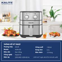 Nồi chiên không dầu KALITE Q5 5.5 lít, điều khiển cơ bền bì - Ảnh 2