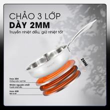 Chảo inox nguyên khối TRIPRO KALITE KL826V chống dính tự thân - Ảnh 6