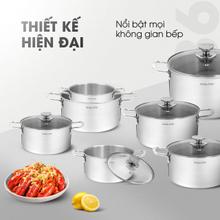 Bộ 3 nồi inox liền khối KALITE KCS366 - Bộ 3 size 18-20-24cm - Ảnh 16